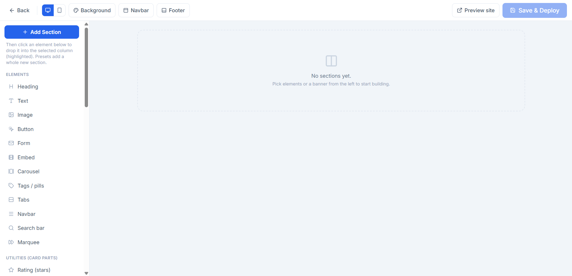 Build — app.chasqr.io/builder